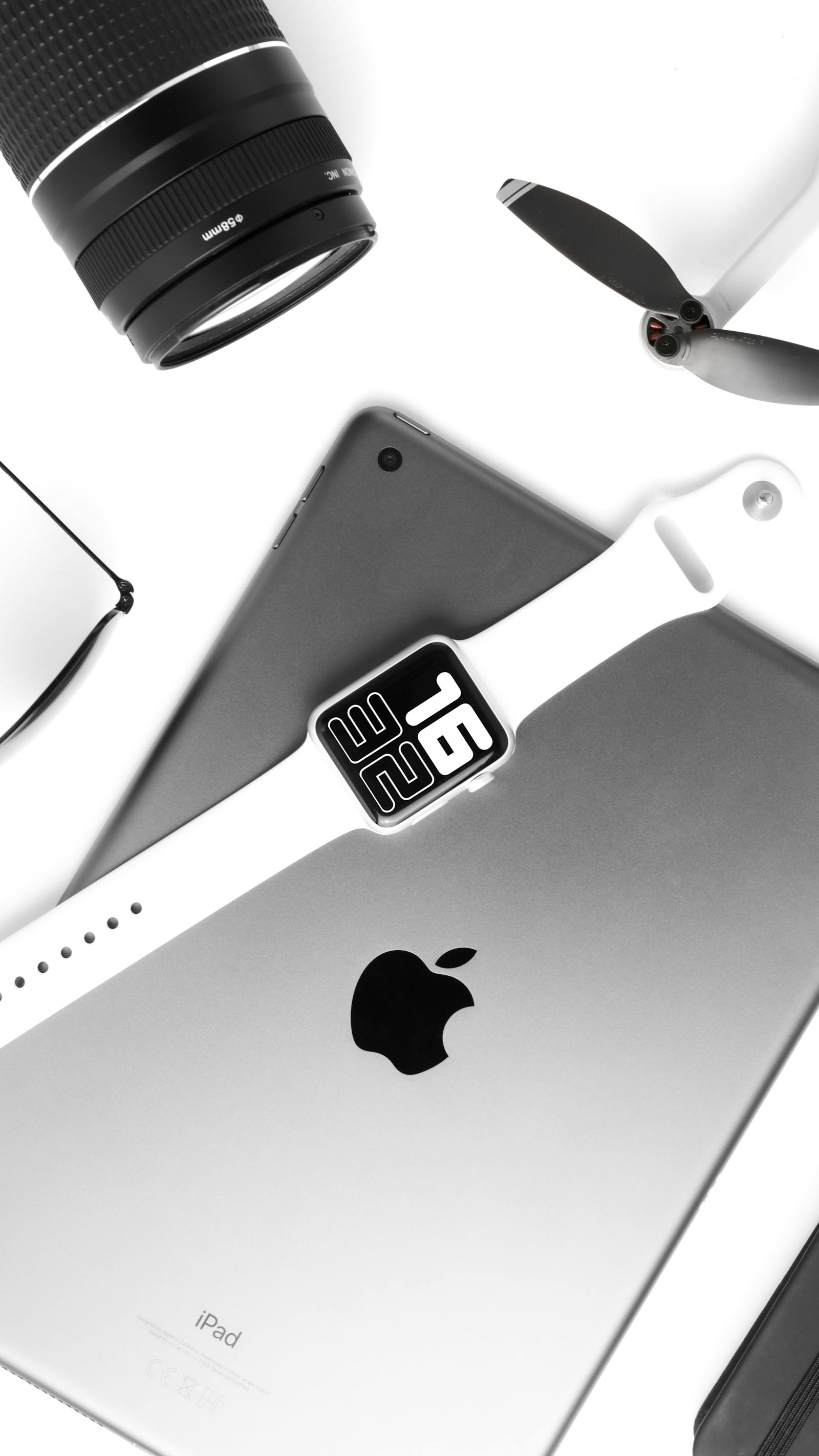 Real wearable device placed in an everyday desk scene