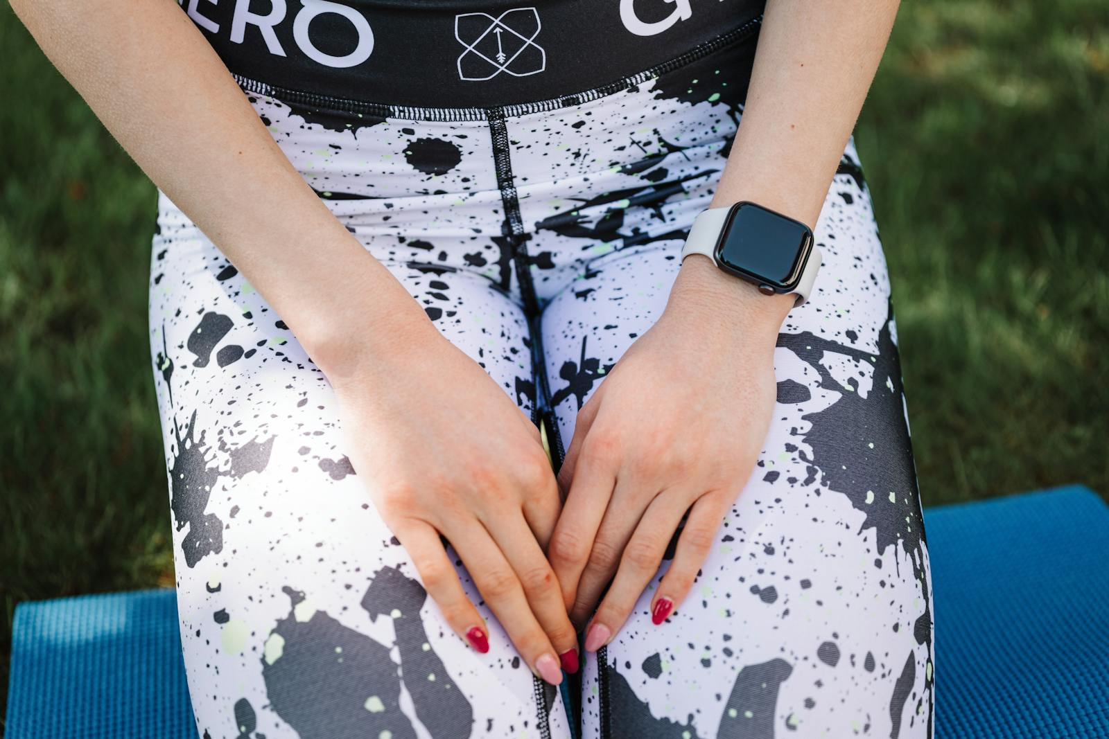 Real close-up of a wearable on a wrist